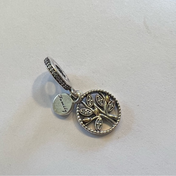 Dangle family charm (silver and 14k gold) - Picture 1 of 2